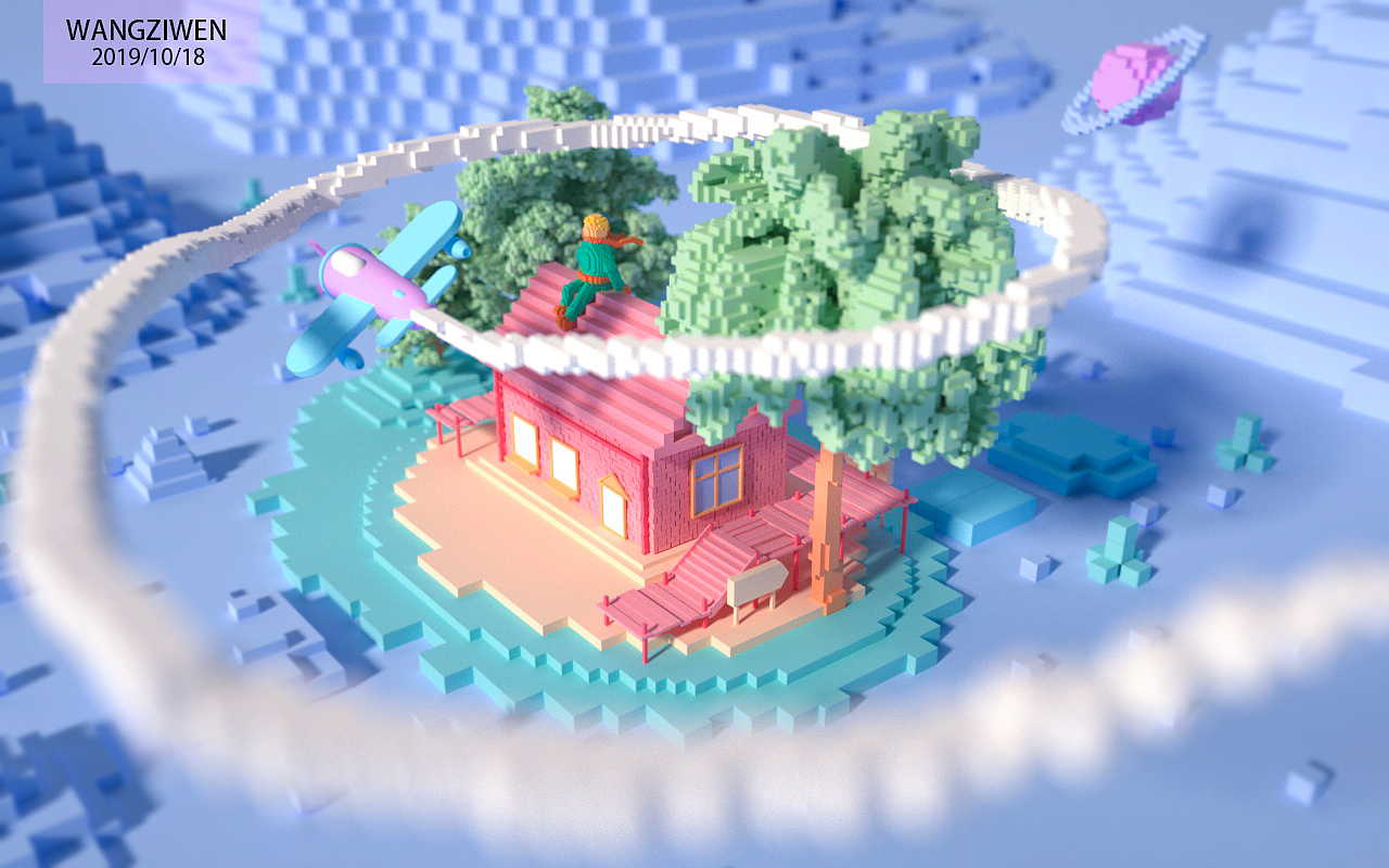 C4D2周练习~（图ZMTgxOTU0MzM2） - 场景 - 站酷设计师子文绘原创素材 - 站酷ZCOOL