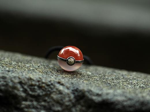 南红 精灵球 镶嵌