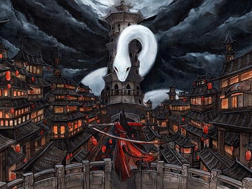 《封明山的白蛇神》（个人主页-ZNDM0NDU5NTI=） - 创作习作 - 站酷设计师白术叔叔原创素材 - 站酷ZCOOL