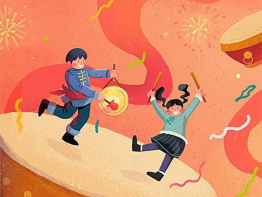 新年贺图红红火火