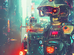 #AI創(chuàng)作實驗室#新年、機器貓、賽博朋克