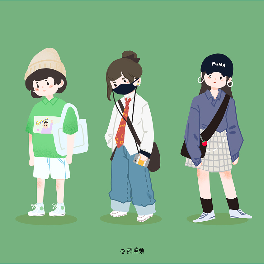 我把未来的你，都画进了画里。1-5期合集（图ZMjEyMjgwNjIw） - 艺术插画 - 站酷设计师頭麻頭原创素材 - 站酷ZCOOL