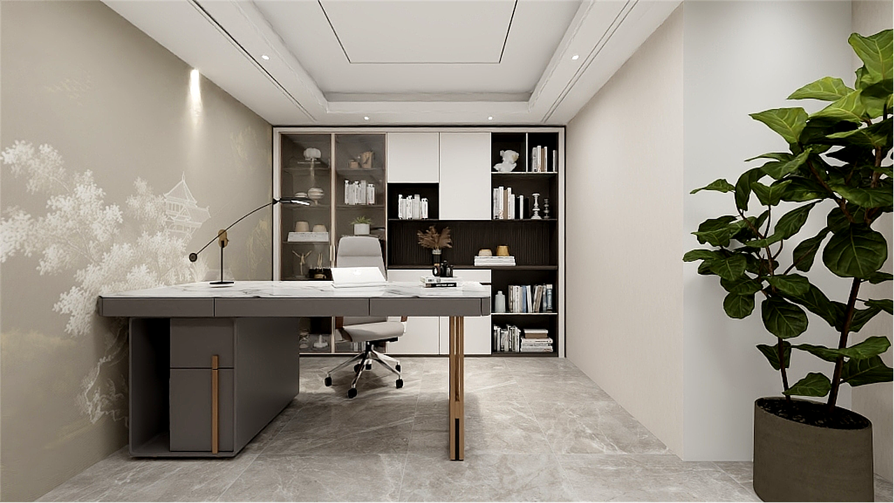 常州市总经理办公室轻奢风格办公空间财务室水吧间设计（图ZMzY0Mzg5NTQ4） - 商业空间设计 - 站酷设计师认真工作开心学习原创素材 - 站酷ZCOOL