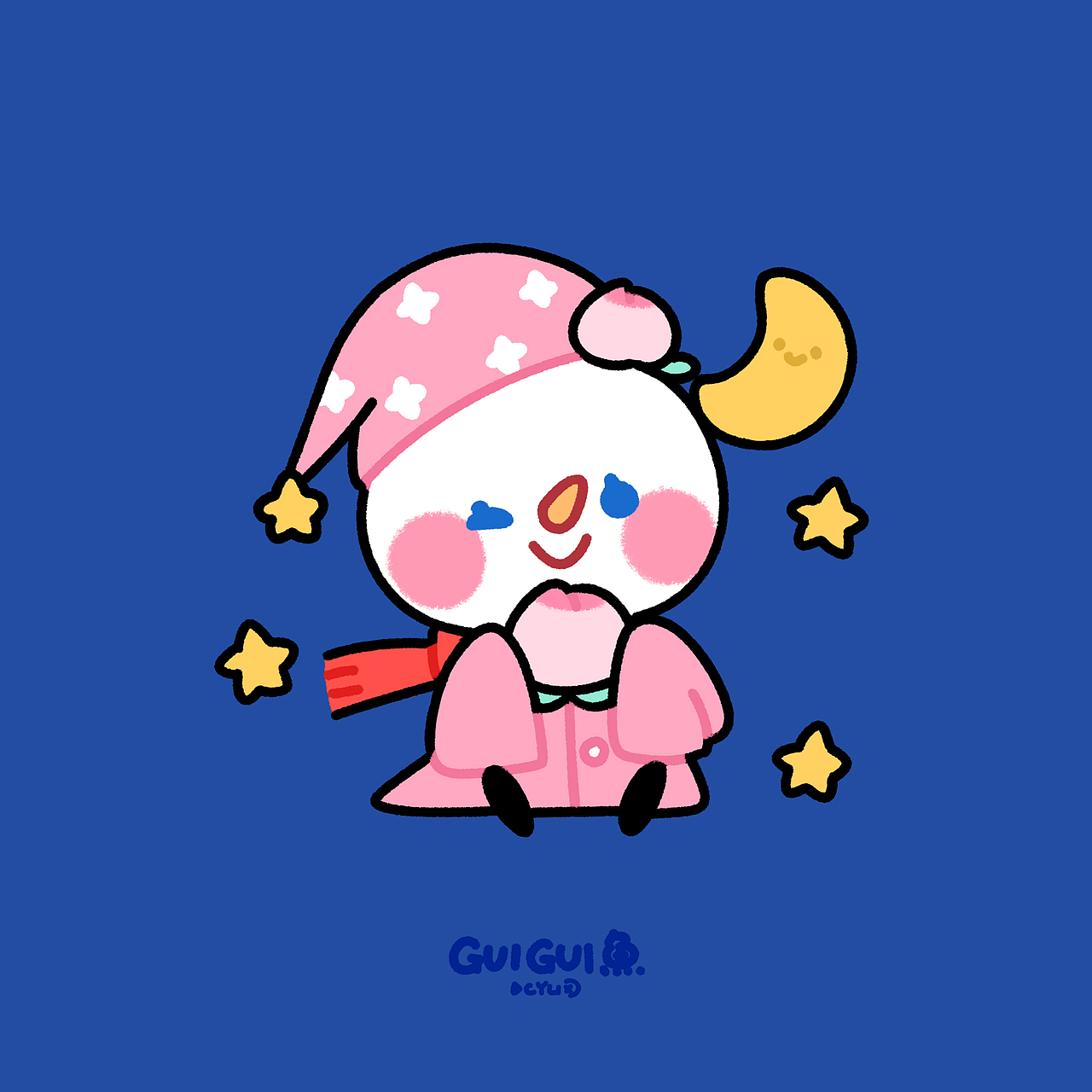 雪豆豆的晚安时间❤️（图ZMjE2MDY4ODcy） - 儿童插画 - 站酷设计师鬼鬼鱼原创素材 - 站酷ZCOOL