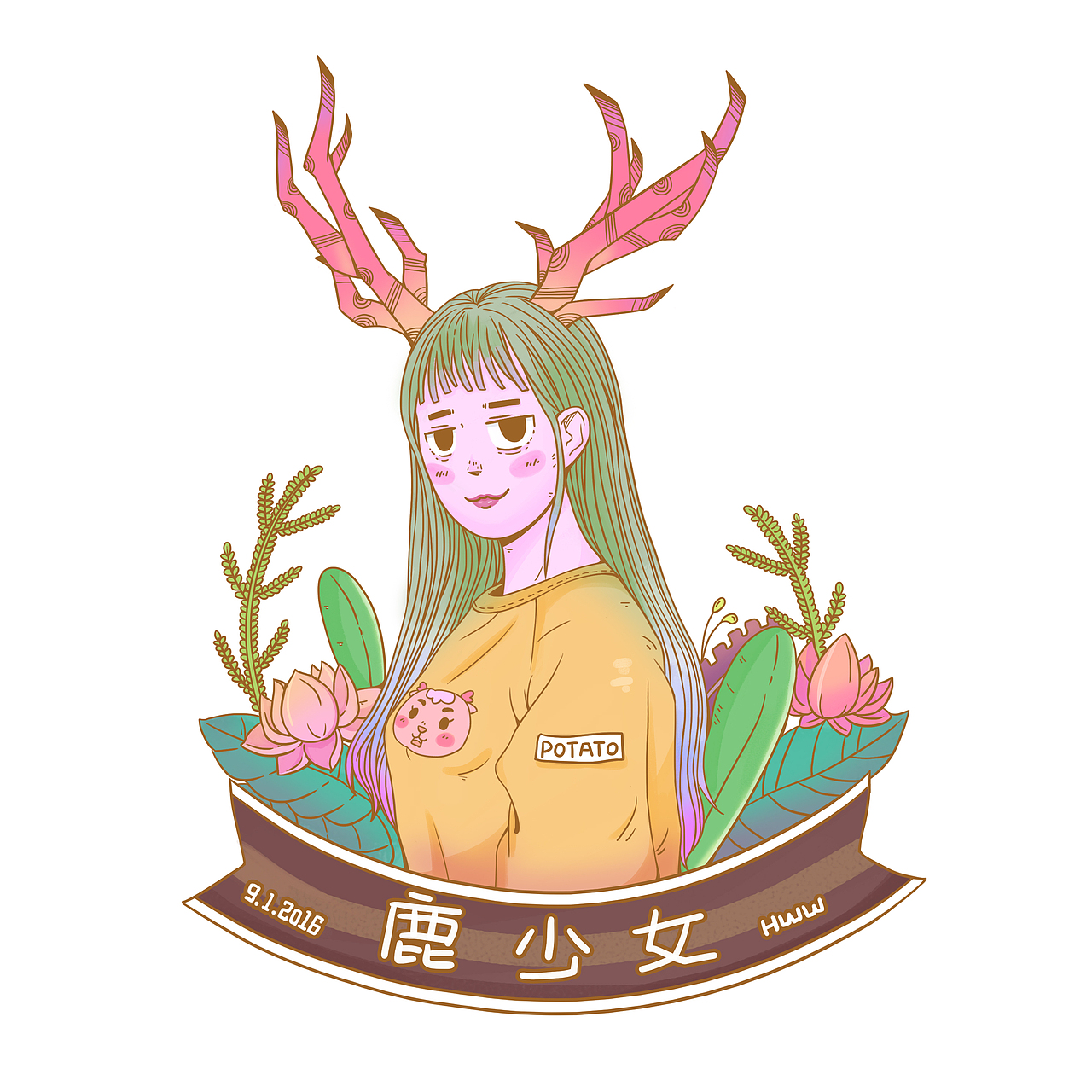 原创作品:鹿少女