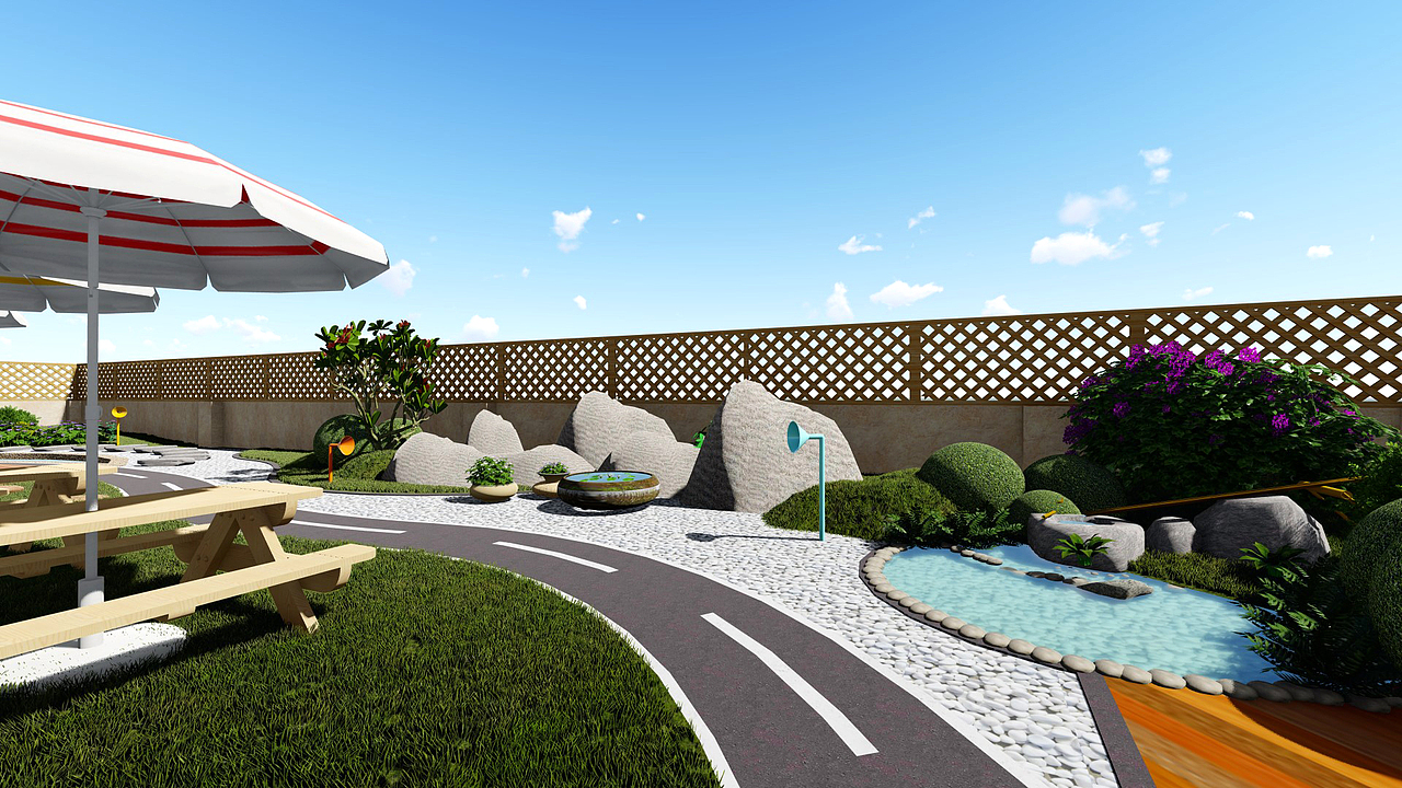 幼儿园屋顶平台|空间|景观设计|晨野设计_原创作品-站酷zcool