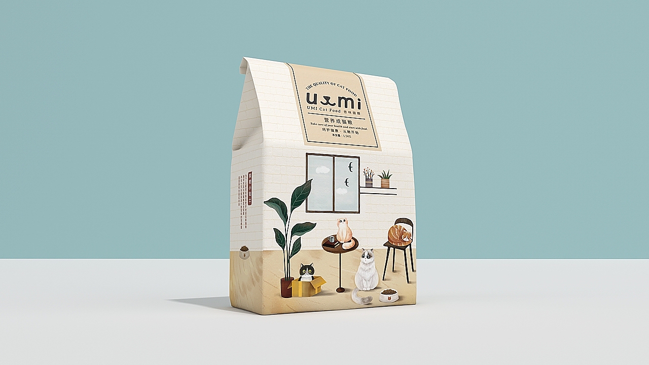 《UMI》猫粮品牌设计,于好品质中碰撞美感和温度。