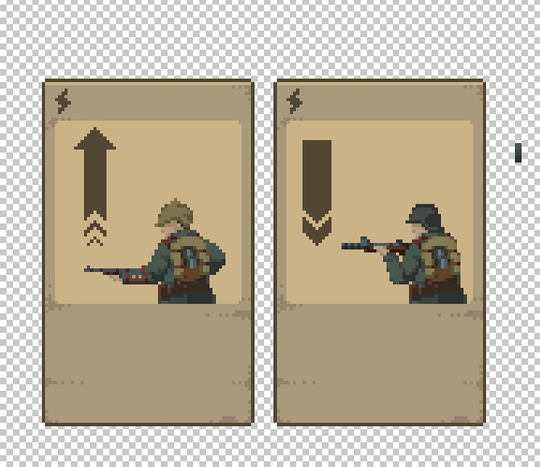 像素一战卡牌游戏设定|插画|像素画|六六猫儿 - 原创作品 - 站酷