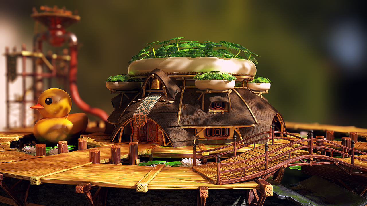 PennyGrass Hall | 铜钱草堂（图ZMjM4MzQ0NjMy） - 场景 - 站酷设计师Liurenpei原创素材 - 站酷ZCOOL