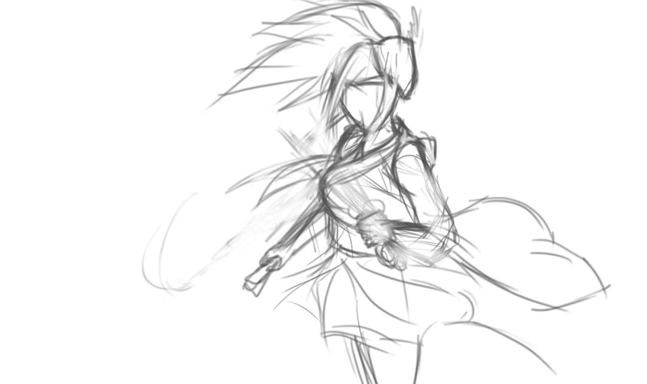 【插画】英雄联盟 腥红之月 鬼舞姬 阿卡丽 |插画|游戏原画|lin霖霖