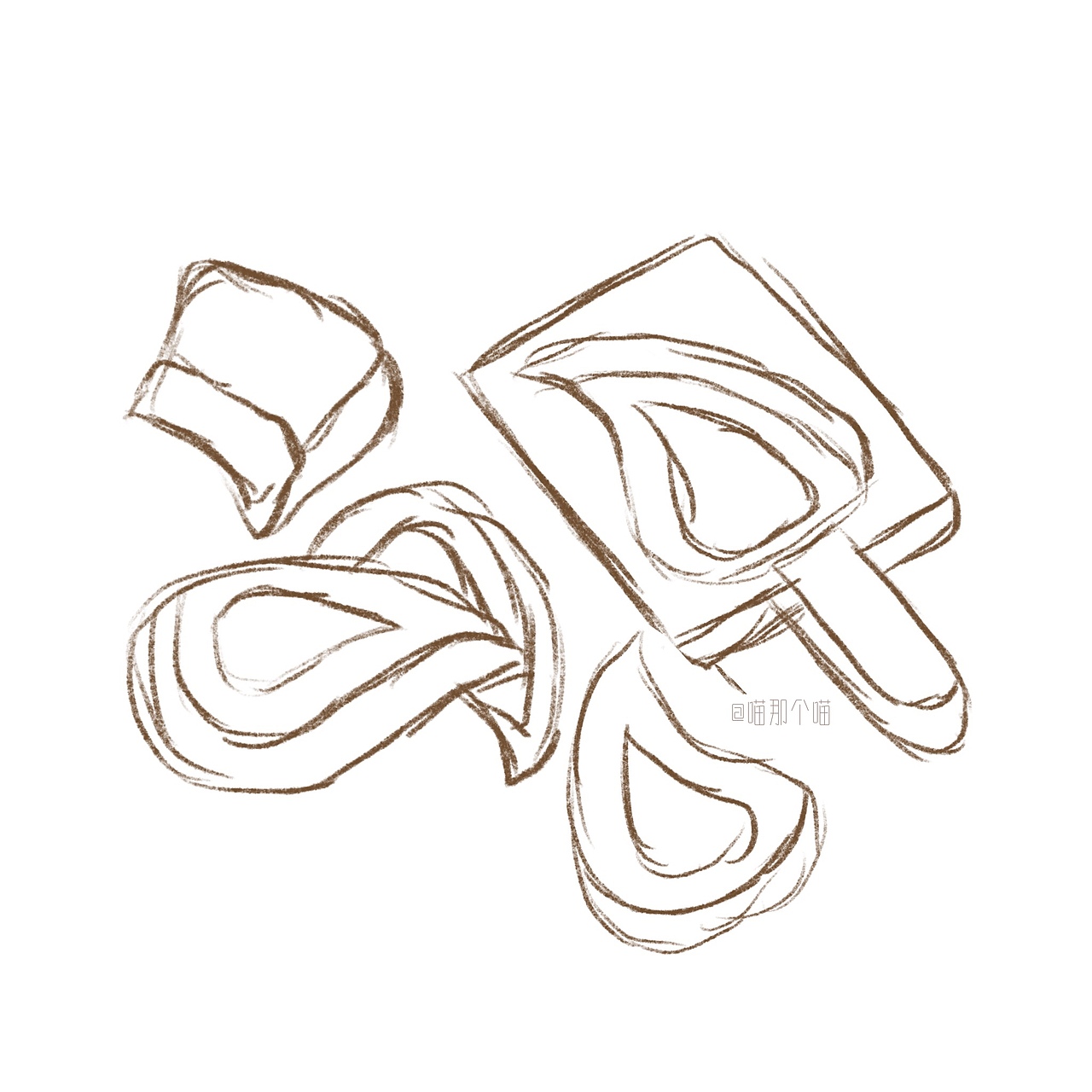 潮汕美食插画-红桃粿