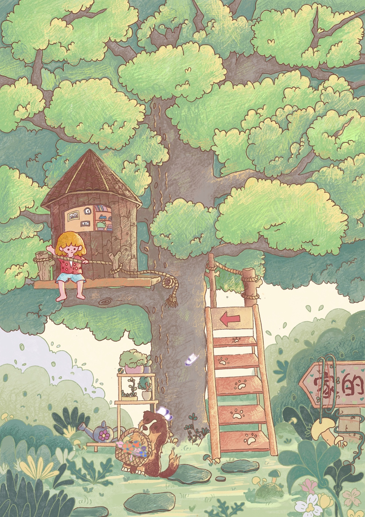小屋-儿童插画