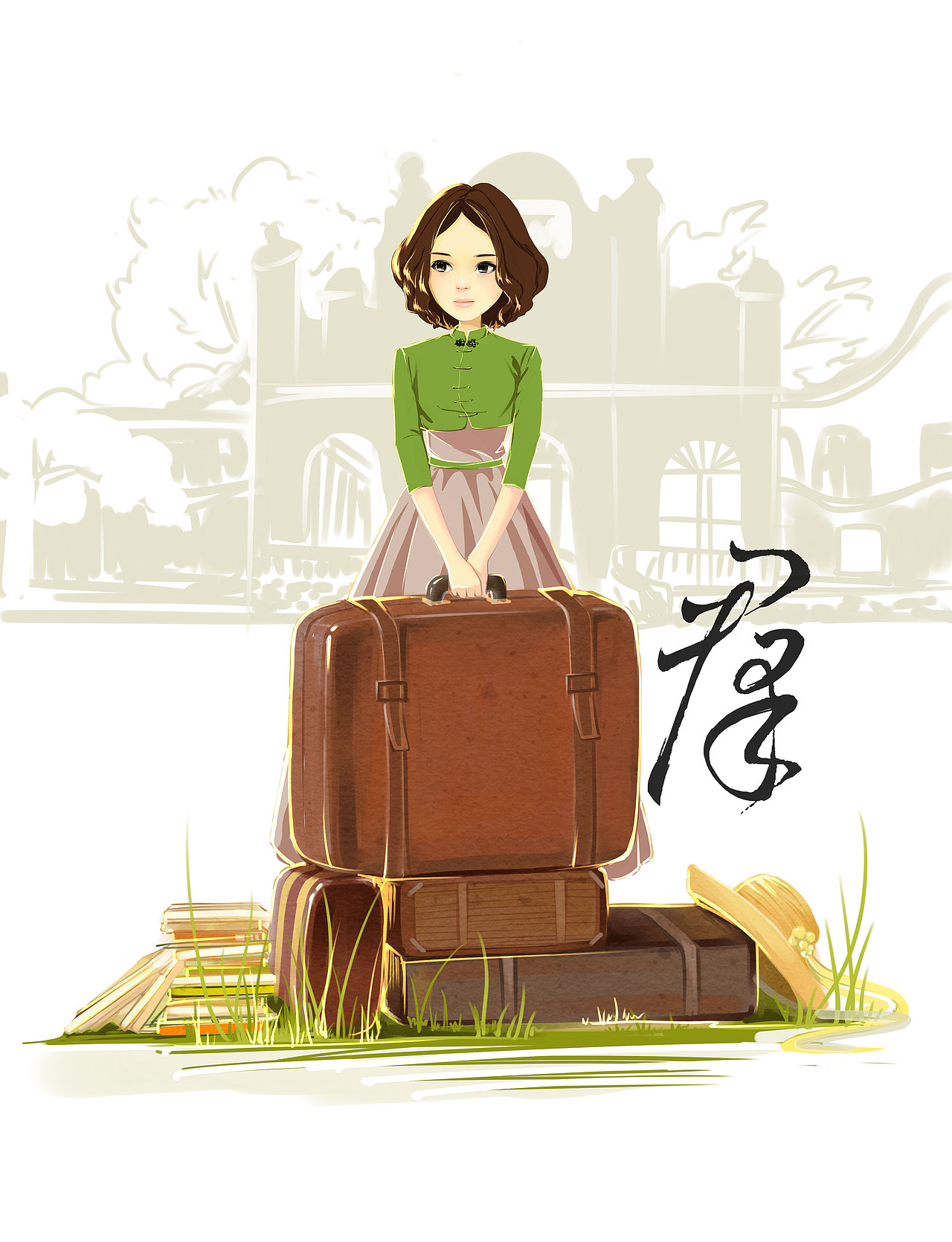 少女（图ZMTgyODI5ODg=） - 商业插画 - 站酷设计师画画的群子原创素材 - 站酷ZCOOL