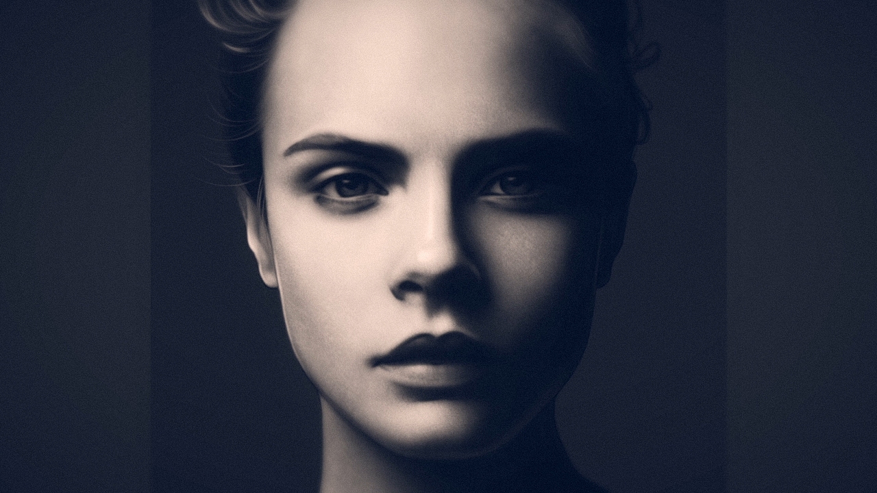 PS手绘教程：超模Cara Delevingne（卡拉迪瓦伊）（图ZMzczNDMwNzI=） - 创作习作 - 站酷设计师野孩子涂鸦原创素材 - 站酷ZCOOL