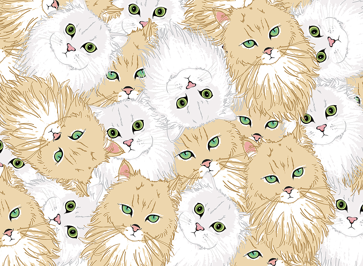 好多的猫咪（图ZMjMzNTc2MTc2） - 图案 - 站酷设计师NIYANIYA原创素材 - 站酷ZCOOL