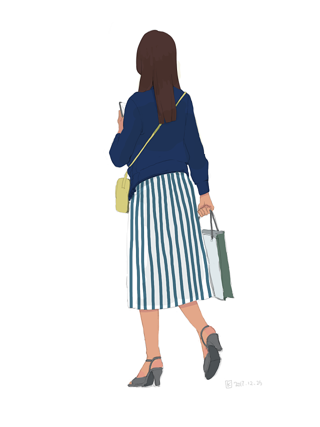 背影|插画|创作习作|momoyakenpe_原创作品-站酷zcool