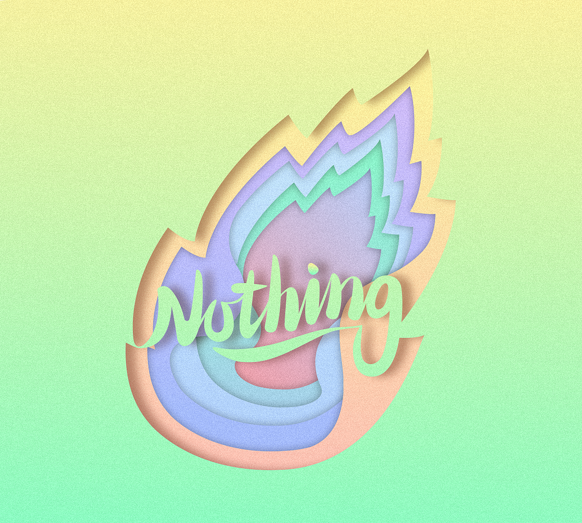 英文手绘字&剪纸风