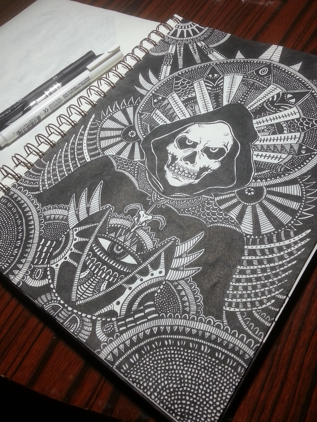 当骷髅与花纹相遇