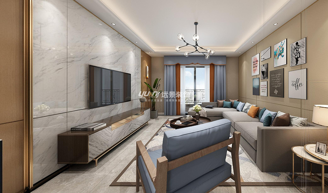 【南滨特区装修】105平现代风格案例-重庆远景装饰（图ZMTI1MTAwMTY4） - 家装设计 - 站酷设计师重庆室内设计师原创素材 - 站酷ZCOOL