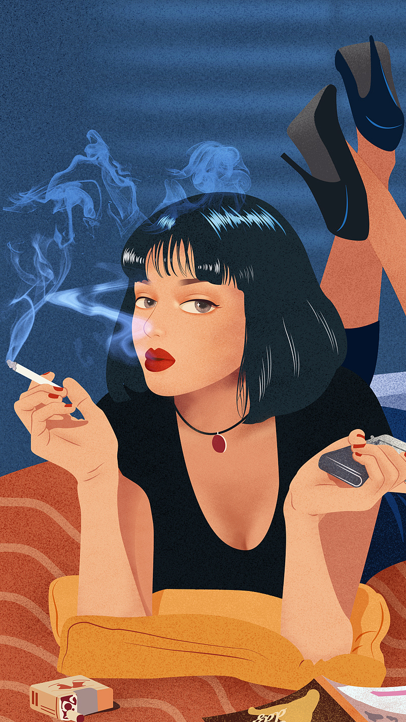 低俗小说|插画|创作习作|洪大柱 - 原创作品 - 站酷 (zcool)