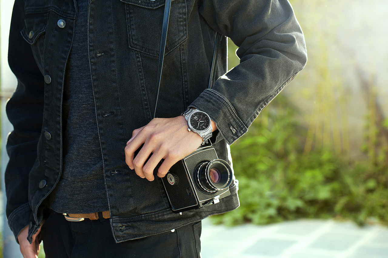 精工手表佩戴图拍摄