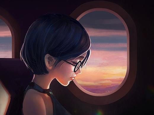 早安先生和晚安小姐（路途中）（個人主頁-ZMzAxNzE3NjA=） - 商業(yè)插畫 - 站酷設(shè)計師蛋內(nèi)個蛋原創(chuàng)素材 - 站酷ZCOOL