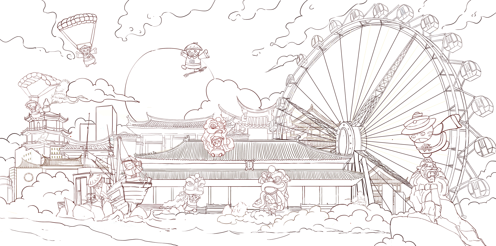 世茂&故宫四城文创快闪项目视觉海报（图ZMTU1NjQ2OTky） - 商业插画 - 站酷设计师holar原创素材 - 站酷ZCOOL