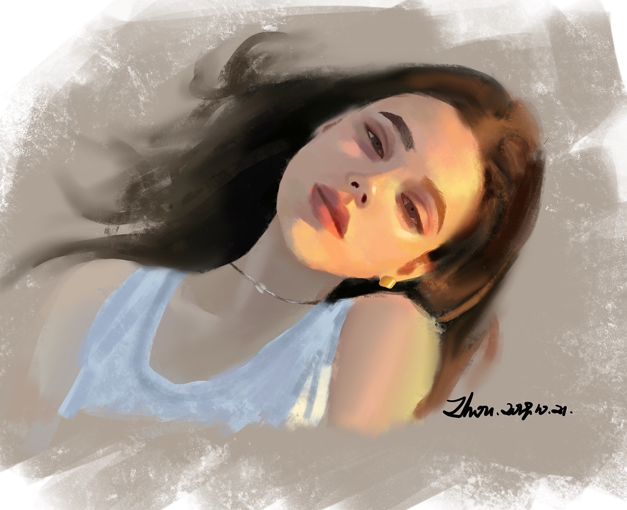 欧美人像|插画|商业插画|z23006544 - 临摹作品 - 站酷 (zcool)