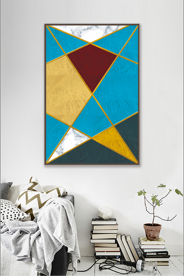 现代几何图形抽象装饰画