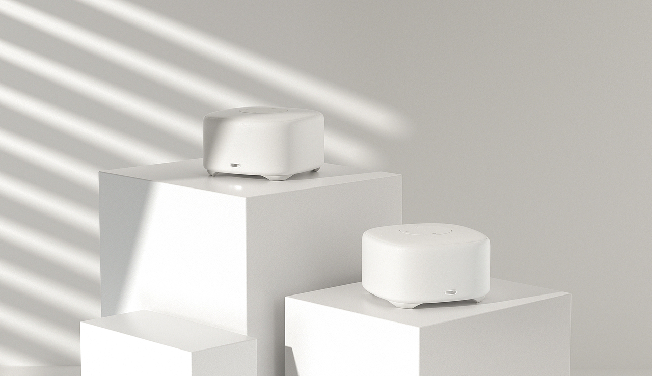 产品渲染----简约小音响