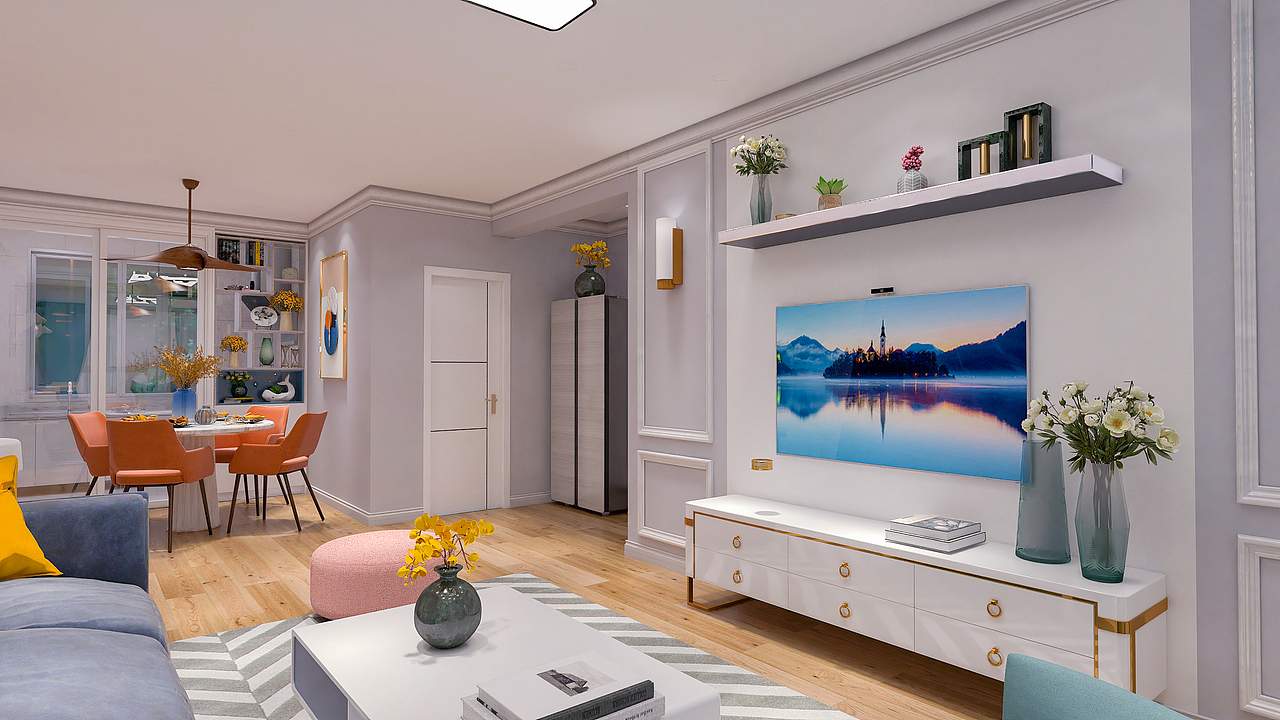 北欧客厅|空间|家装设计|小崔2020_原创作品-站酷(zcool)