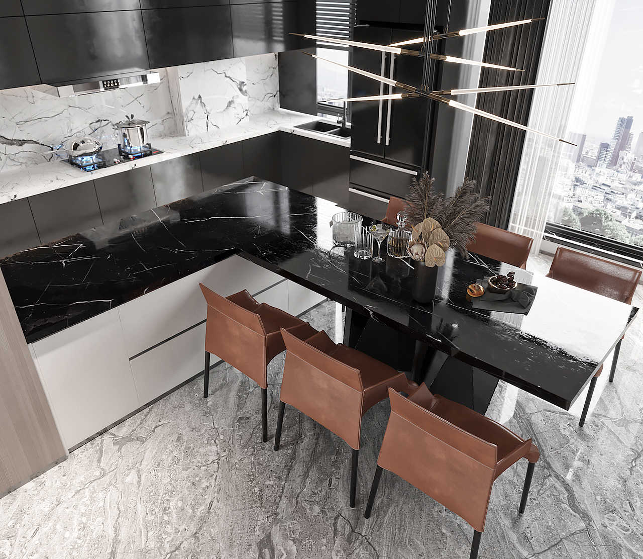 长沙 I 现代极简 I 新月半岛（图ZMTk1MDYwOTAw） - 家装设计 - 站酷设计师森林空间原创素材 - 站酷ZCOOL