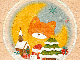 圣诞小狗和小狗毛毛虫