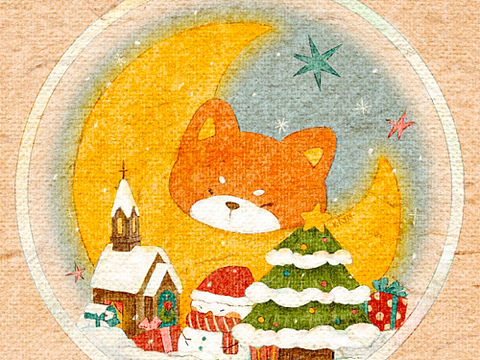 圣诞小狗和小狗毛毛虫