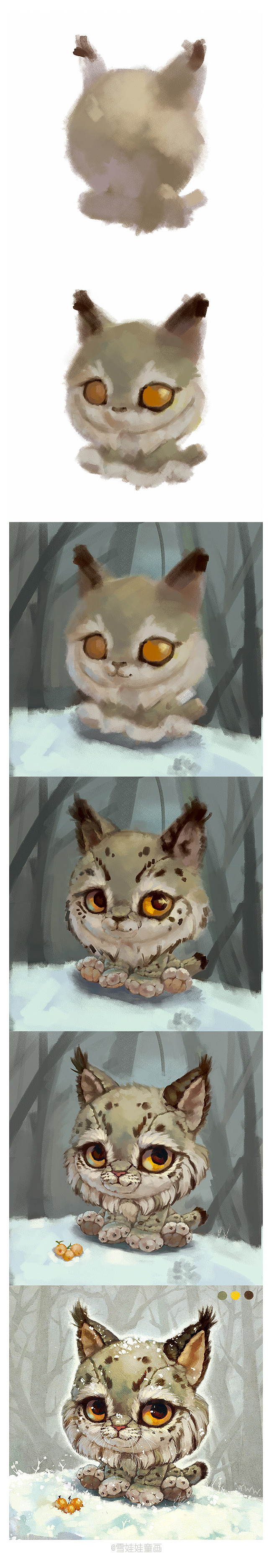 【野生CAT集】大猫 狞猫猞猁 薮猫兔狲 虎狮豹（图ZMTcyMzQ2NjMy） - 商业插画 - 站酷设计师雪娃娃童画原创素材 - 站酷ZCOOL
