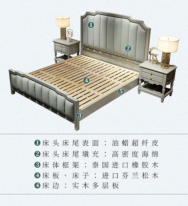 美式轻奢家具-床