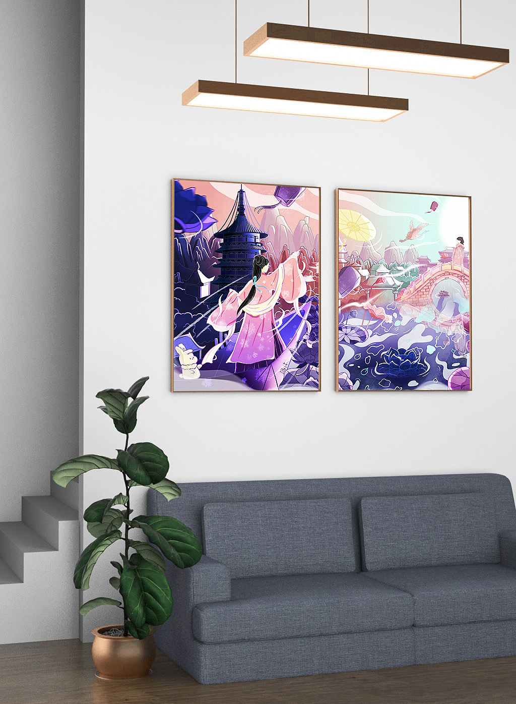 国风场景KV--古都洛阳（图ZMzA1NDE5MjY4） - 创作习作 - 站酷设计师Mo泡沫原创素材 - 站酷ZCOOL