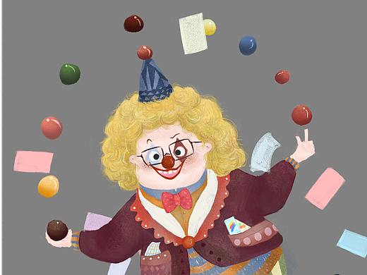 小丑（个人主页-ZNDEzNjI4NTI=） - 儿童插画 - 站酷设计师爱吃土豆的逗逗原创素材 - 站酷ZCOOL