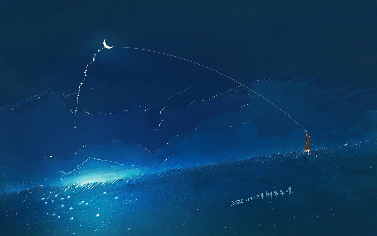 百日绘（22-27）星与月（图ZMjM4MTc0MTc2） - 创作习作 - 站酷设计师果果哩原创素材 - 站酷ZCOOL