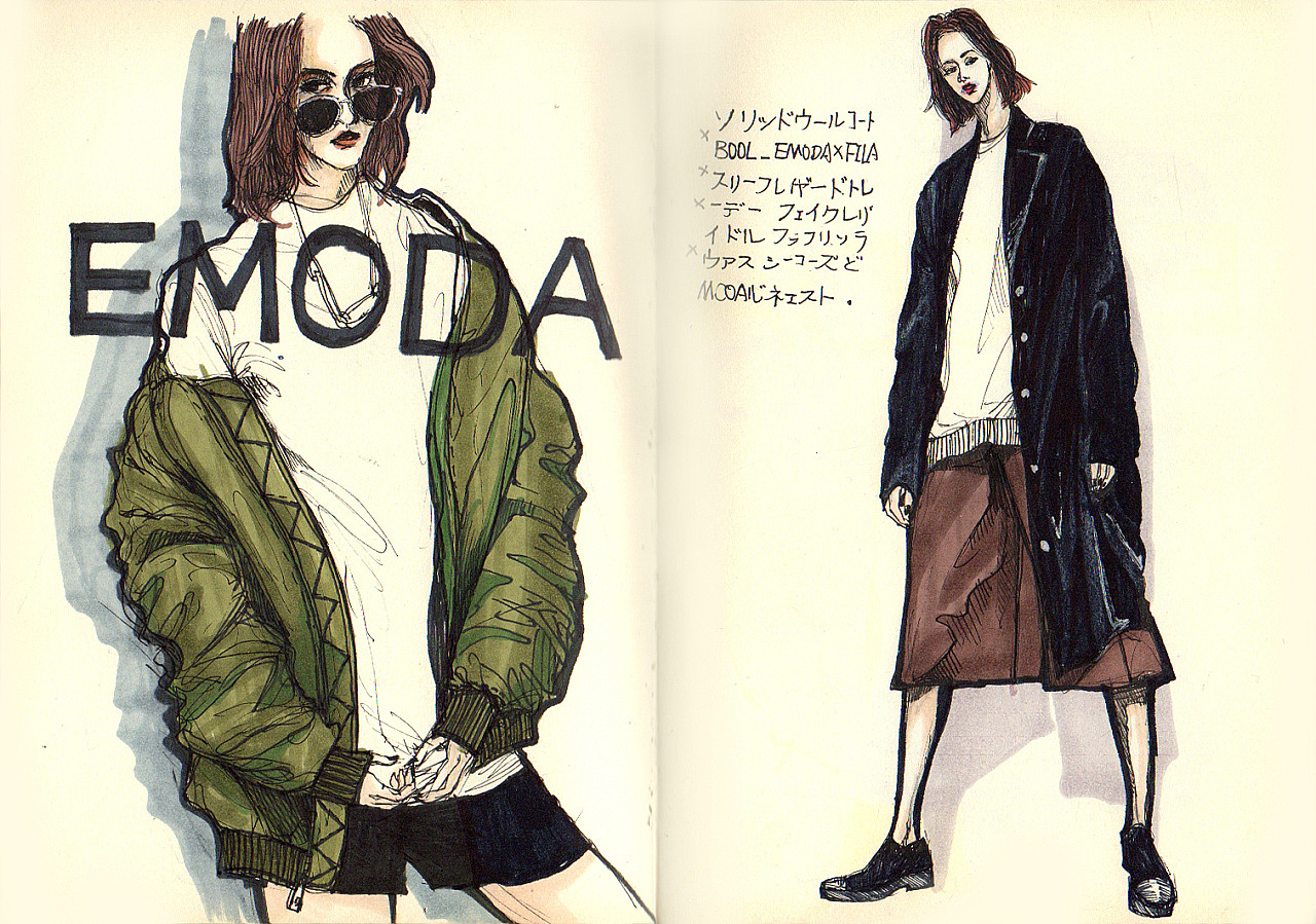 16-18年 手绘女装穿搭合辑（图ZMTI3MDU4MzMy） - 休闲/流行服饰 - 站酷设计师小保子原创素材 - 站酷ZCOOL