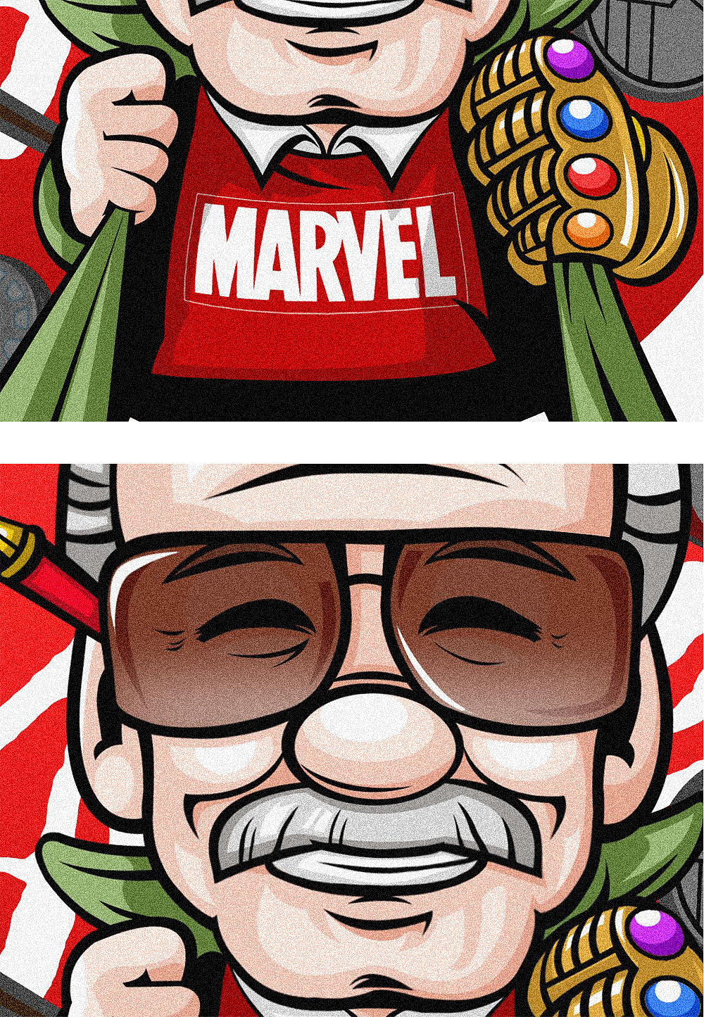 漫威之父-斯坦李 漫画人像