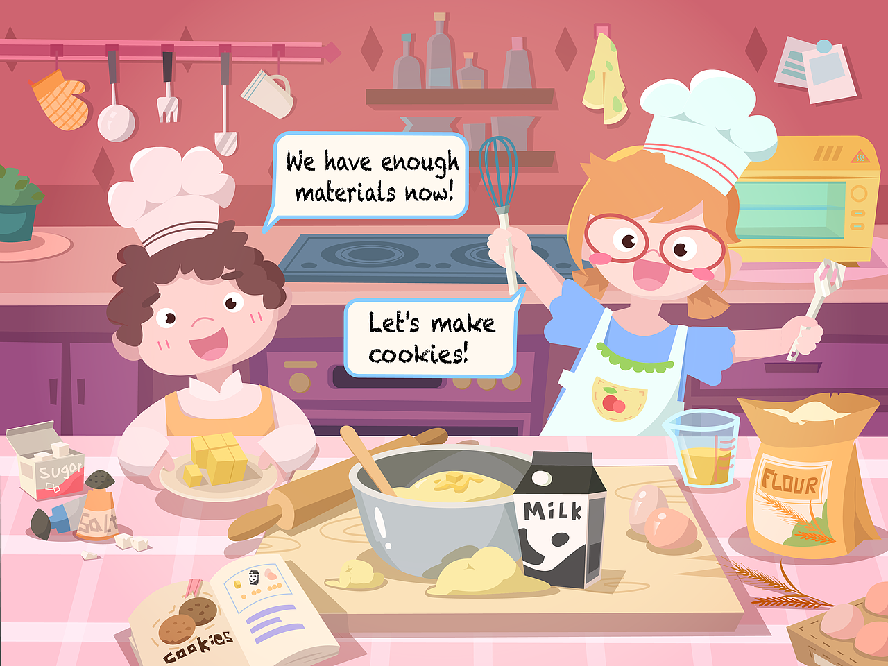 厨房bakery（图ZMjA5MjQ4MjM2） - 儿童插画 - 站酷设计师姜白酒原创素材 - 站酷ZCOOL