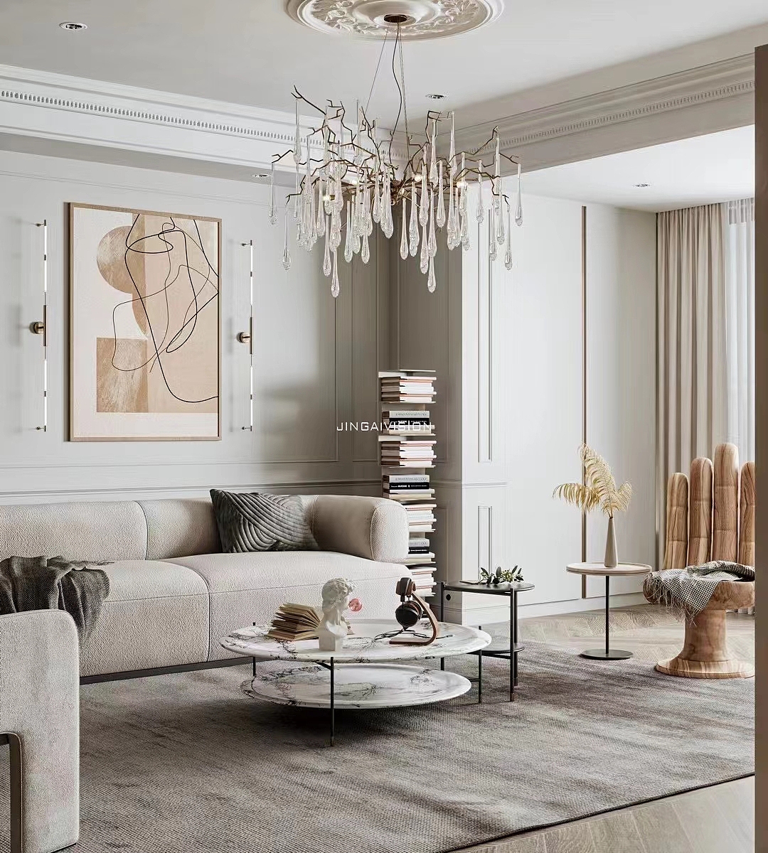 溫暖法式（圖ZMjQ1NTE2ODk2） - 家裝設(shè)計(jì) - 站酷設(shè)計(jì)師CICI金該效果圖原創(chuàng)素材 - 站酷ZCOOL