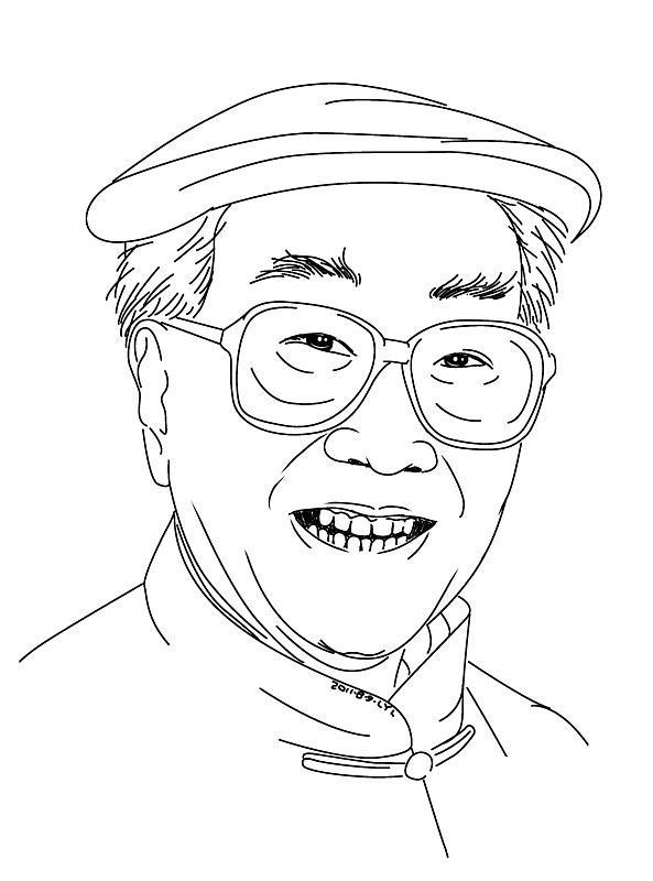 刘勇良线描人物作品系列之中国文化名人系列