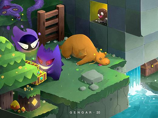 耿鬼gengar-第十一彈（個(gè)人主頁-ZNTIwODg4Njg=） - 創(chuàng)作習(xí)作 - 站酷設(shè)計(jì)師咬人的藏獒原創(chuàng)素材 - 站酷ZCOOL