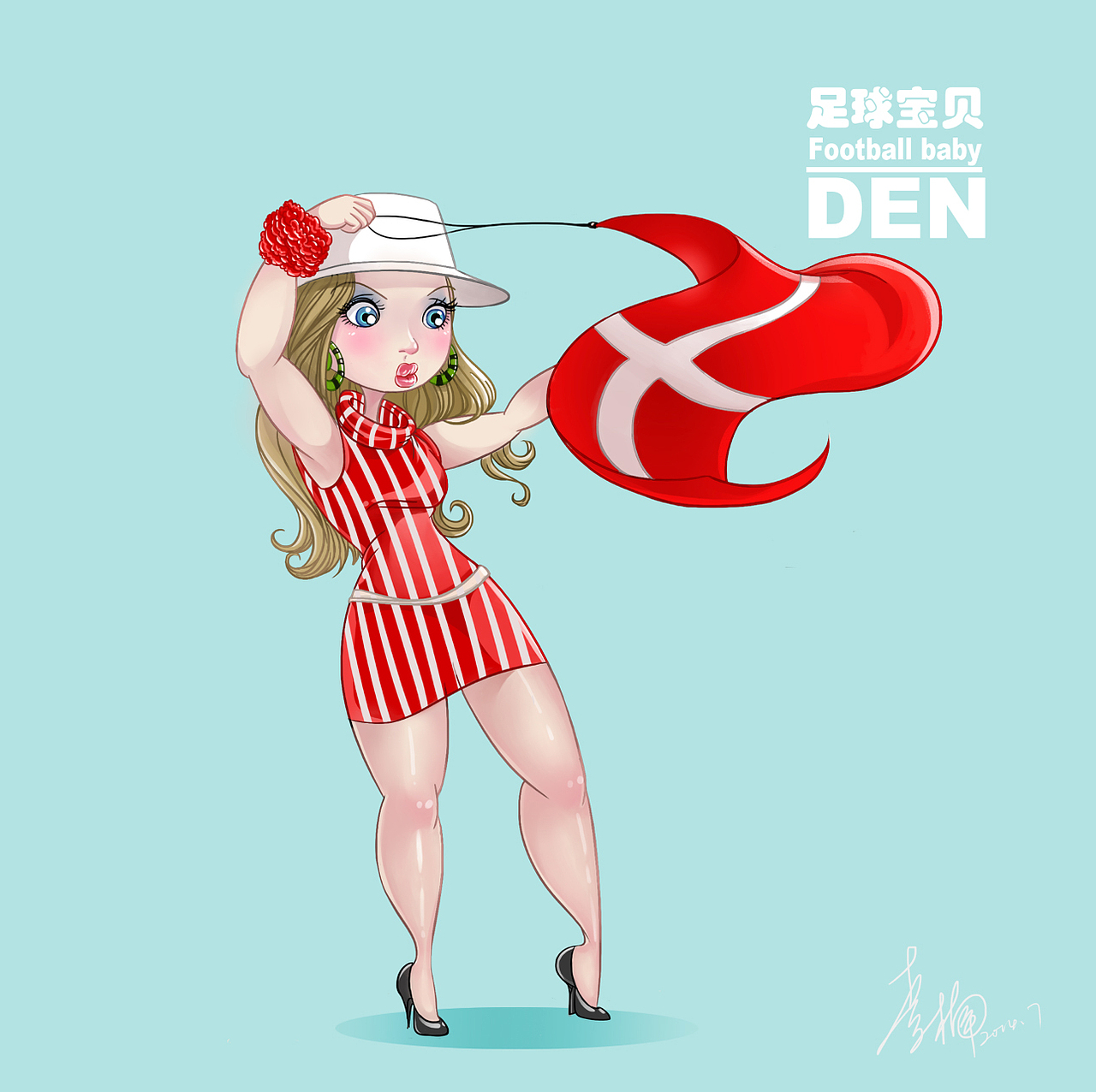世界杯可爱疯狂的足球宝贝们～（图ZMTc5ODcxODg=） - 商业插画 - 站酷设计师谛缘花原创素材 - 站酷ZCOOL