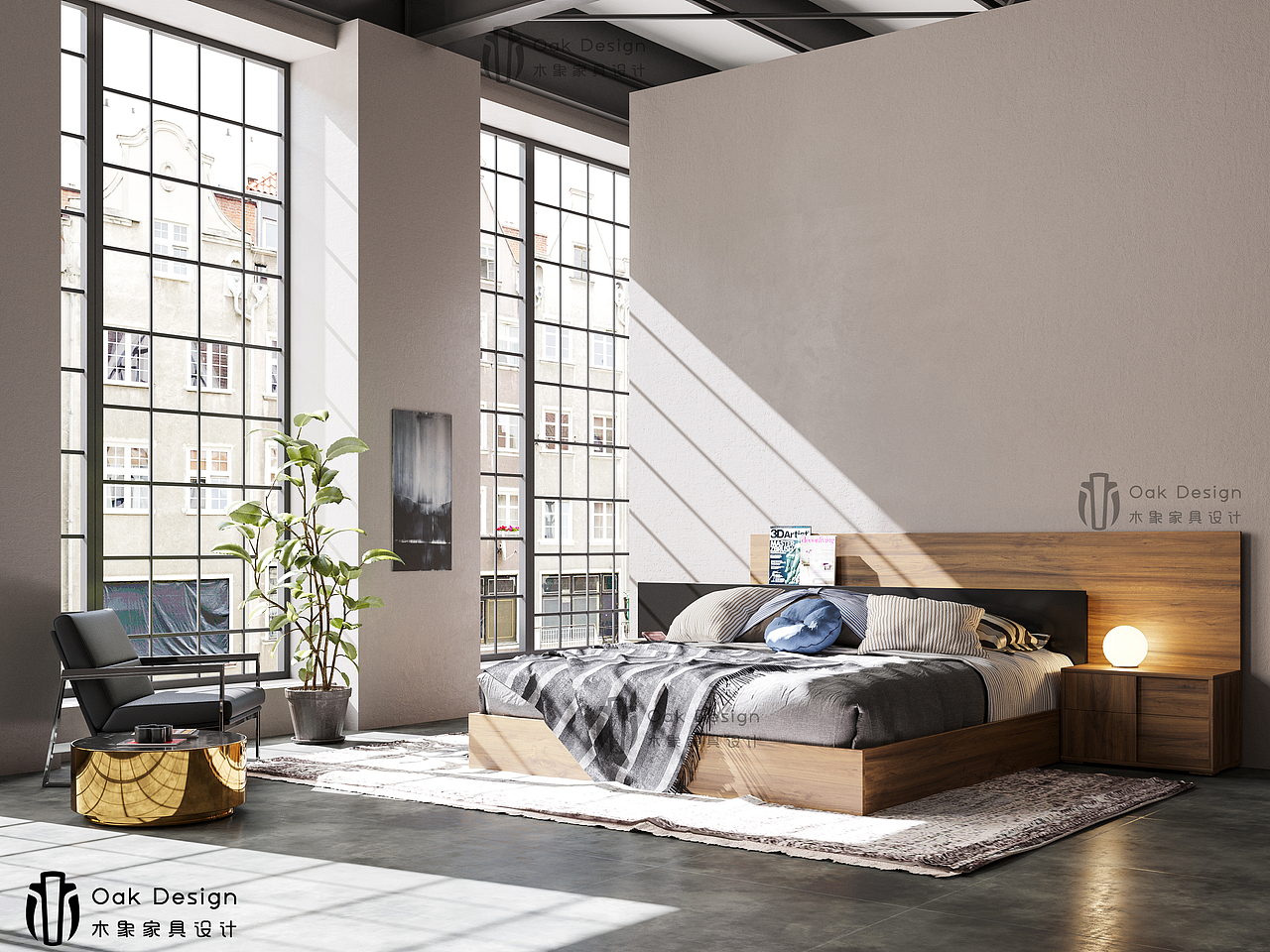 秋意浓-床（图ZMTI4NzU1NzI4） - 家装设计 - 站酷设计师木象家具设计H原创素材 - 站酷ZCOOL