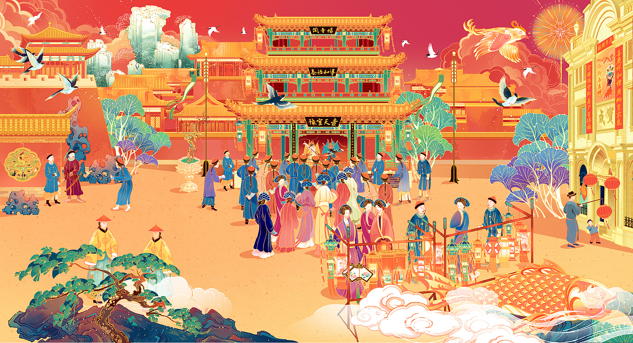 德芙DoveⅩ故宫 CNY万家得福长卷