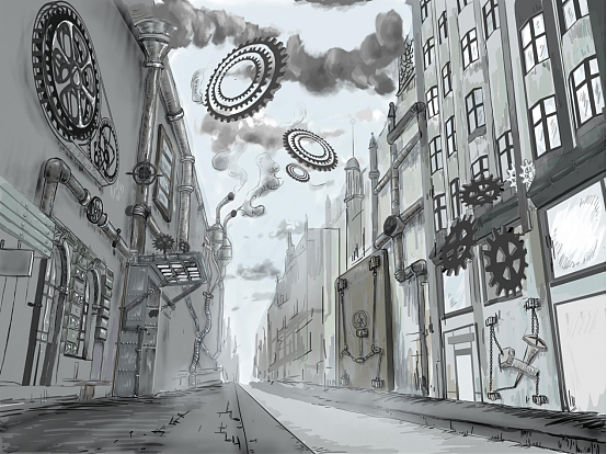 毕设二维动画《clockwork》部分场景设定 - 原创作品 - 站酷(zcool)