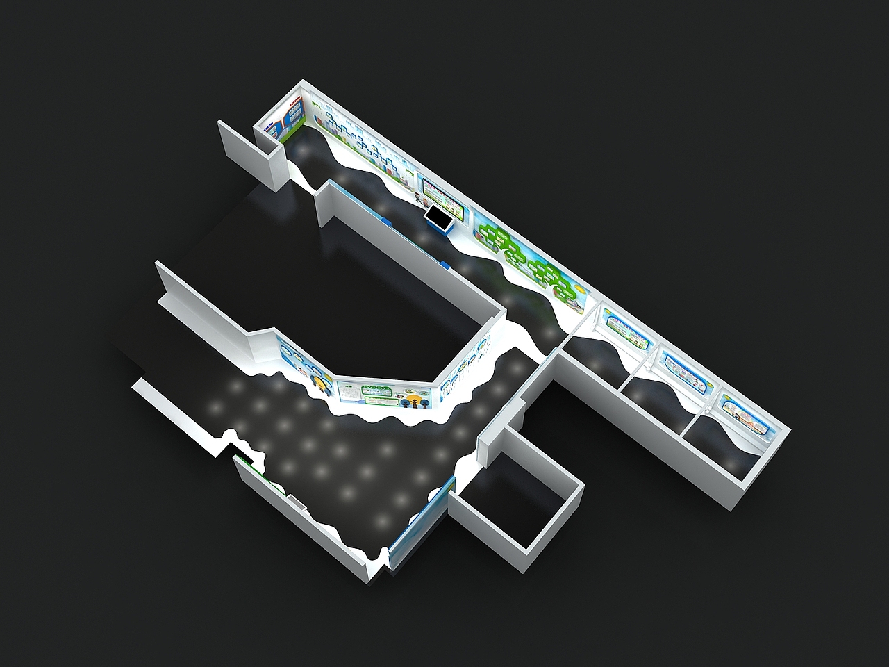 法治青少年文化展厅设计3D效果图（图ZMjE3OTQ1NDEy） - 场景 - 站酷设计师3D设计师NG男原创素材 - 站酷ZCOOL